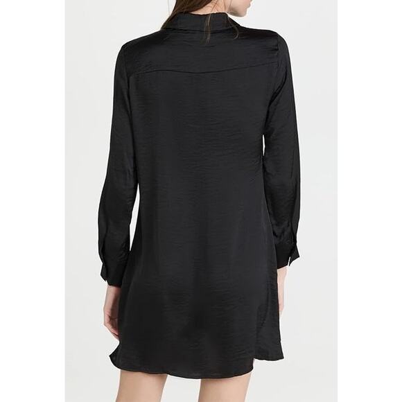 BB Dakota Black Tie, size XSmall, Curious Ruched Mini Shirt Dress ~ RETAIL $99 - Picture 5 of 7